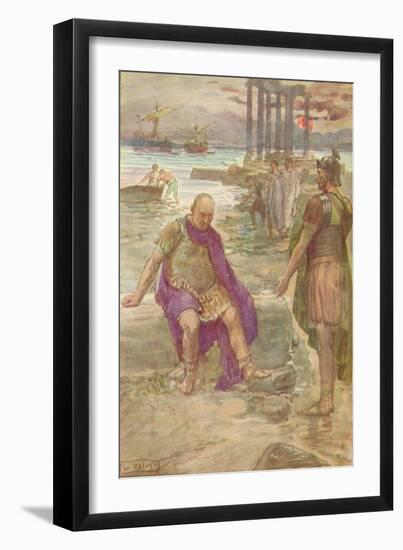 'Gaius Marius sitting in exile among the ruins of Carthage', c1912 (1912)-William Rainey-Framed Giclee Print