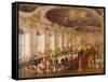 Gala Dinner in the Castle Schoenbrunn-Fritz L'Allemand-Framed Stretched Canvas