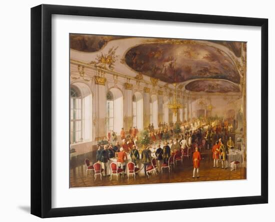 Gala Dinner in the Castle Schoenbrunn-Fritz L'Allemand-Framed Giclee Print