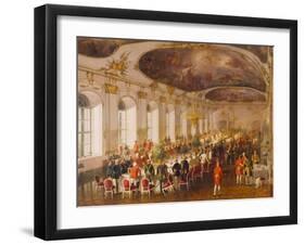 Gala Dinner in the Castle Schoenbrunn-Fritz L'Allemand-Framed Giclee Print