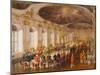 Gala Dinner in the Castle Schoenbrunn-Fritz L'Allemand-Mounted Giclee Print