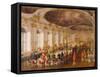 Gala Dinner in the Castle Schoenbrunn-Fritz L'Allemand-Framed Stretched Canvas