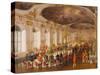 Gala Dinner in the Castle Schoenbrunn-Fritz L'Allemand-Stretched Canvas