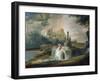 Galant Scene of Shepherds in an Imaginary Landscape-Giuseppe Bernardino Bison-Framed Giclee Print