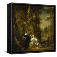 Galante Gesellschaft im Freien. Um 1667-Jan Weenix-Framed Stretched Canvas