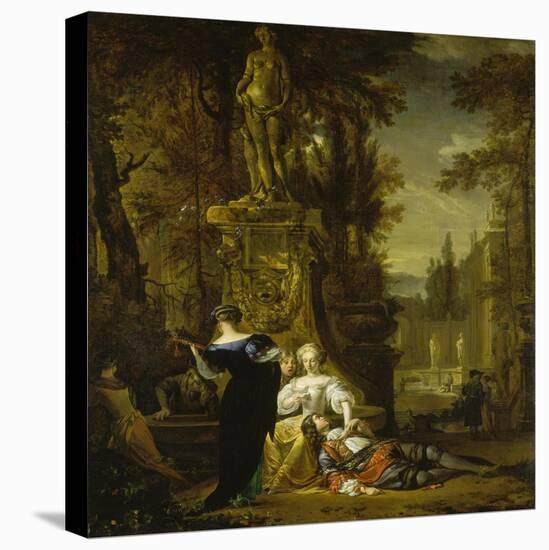 Galante Gesellschaft im Freien. Um 1667-Jan Weenix-Stretched Canvas