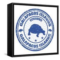 Galapagos Islands Stamp-radubalint-Framed Stretched Canvas