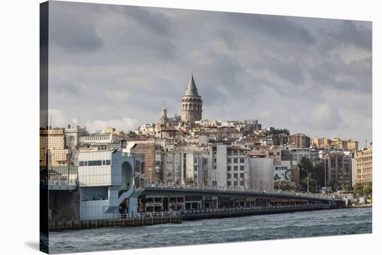 Galata Bridge across the Golden Horn, Beyoglu District, Istanbul, Turkey, Eurasia-Eleanor Scriven-Stretched Canvas