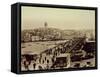 Galata Bridge over the Golden Horn, Istanbul, C.1890 (B/W Photo)-Sebah & Joaillier-Framed Stretched Canvas