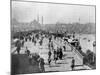 Galata Bridge Spanning Golden Horn to Blue Mosque-null-Mounted Photographic Print