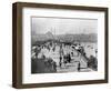 Galata Bridge Spanning Golden Horn to Blue Mosque-null-Framed Photographic Print
