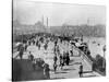 Galata Bridge Spanning Golden Horn to Blue Mosque-null-Stretched Canvas