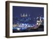 Galata Tower and Blue Mosque (Sultan Ahmet Camii), Sultanahmet, Istanbul, Turkey-Jon Arnold-Framed Photographic Print