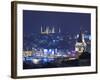 Galata Tower and Blue Mosque (Sultan Ahmet Camii), Sultanahmet, Istanbul, Turkey-Jon Arnold-Framed Photographic Print