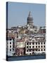 Galata Tower in Background, the Bosporus, Istanbul, Turkey, Europe-null-Stretched Canvas