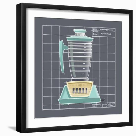 Galaxy Blender - Aqua-Larry Hunter-Framed Giclee Print