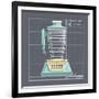 Galaxy Blender - Aqua-Larry Hunter-Framed Giclee Print