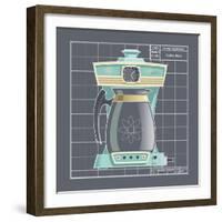 Galaxy Coffeemaid - Aqua-Larry Hunter-Framed Giclee Print