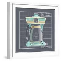 Galaxy Coffeemaid - Aqua-Larry Hunter-Framed Giclee Print