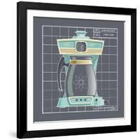 Galaxy Coffeemaid - Aqua-Larry Hunter-Framed Giclee Print