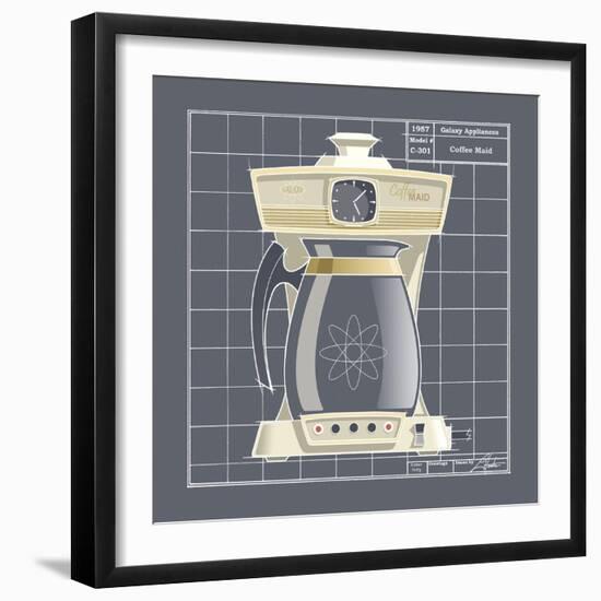 Galaxy Coffeemaid - Ivory-Larry Hunter-Framed Giclee Print