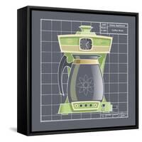 Galaxy Coffeemaid - Lime-Larry Hunter-Framed Stretched Canvas