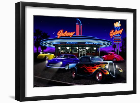 Galaxy Diner-Helen Flint-Framed Art Print