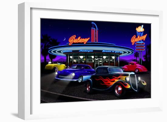 Galaxy Diner-Helen Flint-Framed Art Print