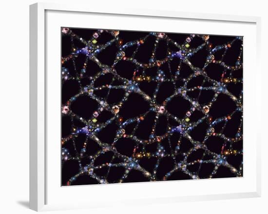 Galaxy Distribution, Computer Artwork-Mehau Kulyk-Framed Photographic Print