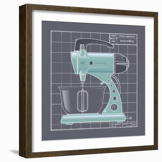 Galaxy Mixer - Aqua-Larry Hunter-Framed Giclee Print