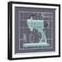 Galaxy Mixer - Aqua-Larry Hunter-Framed Giclee Print