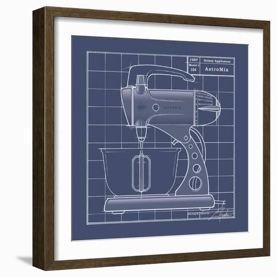 Galaxy Mixer - Blueprint-Larry Hunter-Framed Giclee Print