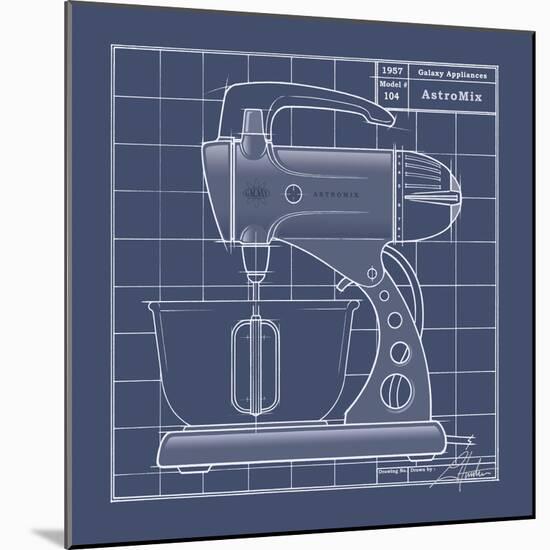 Galaxy Mixer - Blueprint-Larry Hunter-Mounted Giclee Print