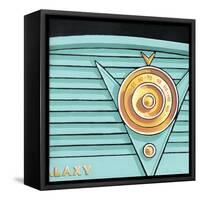 Galaxy Radio - Aqua-Larry Hunter-Framed Stretched Canvas