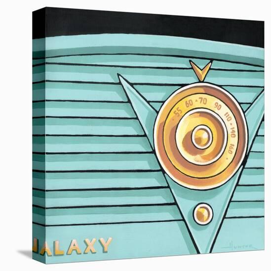 Galaxy Radio - Aqua-Larry Hunter-Stretched Canvas