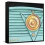 Galaxy Radio - Aqua-Larry Hunter-Framed Stretched Canvas