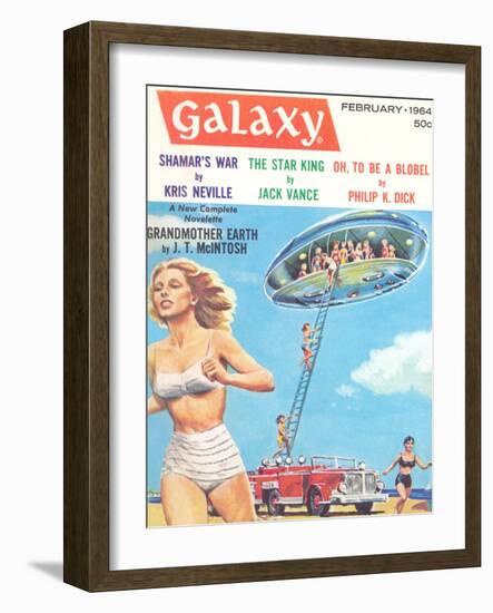 Galaxy Science Fiction Magazine Cover-null-Framed Art Print