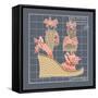 Galaxy Shoes - Espadrille Coral Dot-Larry Hunter-Framed Stretched Canvas