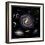 Galaxy Sizes Compared to Ic 1101, the Largest known Galaxy-null-Framed Premium Photographic Print