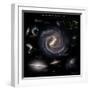 Galaxy Sizes Compared to Ic 1101, the Largest known Galaxy-null-Framed Premium Photographic Print