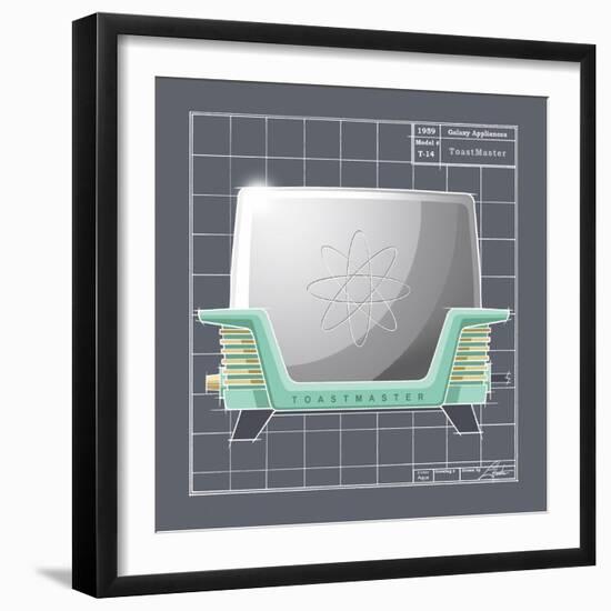 Galaxy Toaster - Aqua-Larry Hunter-Framed Giclee Print