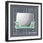 Galaxy Toaster - Aqua-Larry Hunter-Framed Giclee Print