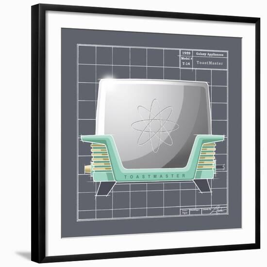 Galaxy Toaster - Aqua-Larry Hunter-Framed Giclee Print