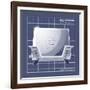 Galaxy Toaster - Blueprint-Larry Hunter-Framed Giclee Print