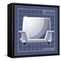 Galaxy Toaster - Blueprint-Larry Hunter-Framed Stretched Canvas