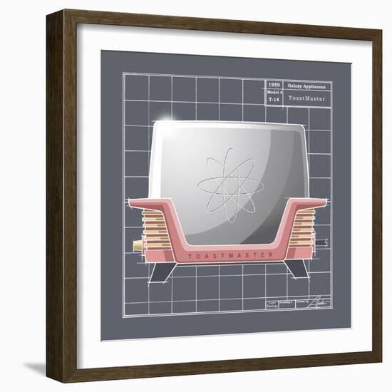 Galaxy Toaster - Flamingo-Larry Hunter-Framed Giclee Print