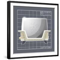 Galaxy Toaster - Ivory-Larry Hunter-Framed Giclee Print