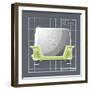 Galaxy Toaster - Lime-Larry Hunter-Framed Giclee Print