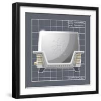 Galaxy Toaster - Pewter-Larry Hunter-Framed Giclee Print