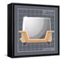 Galaxy Toaster - Tangerine-Larry Hunter-Framed Stretched Canvas